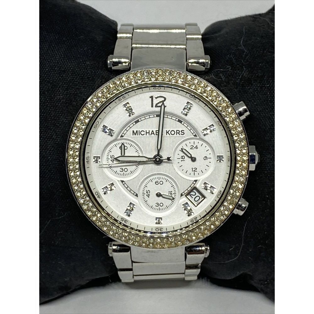 Michael Kors Parker MK5353 Womens Stainless Steel Analog Silver Dial Watch UC787 - Picture 2 of 12